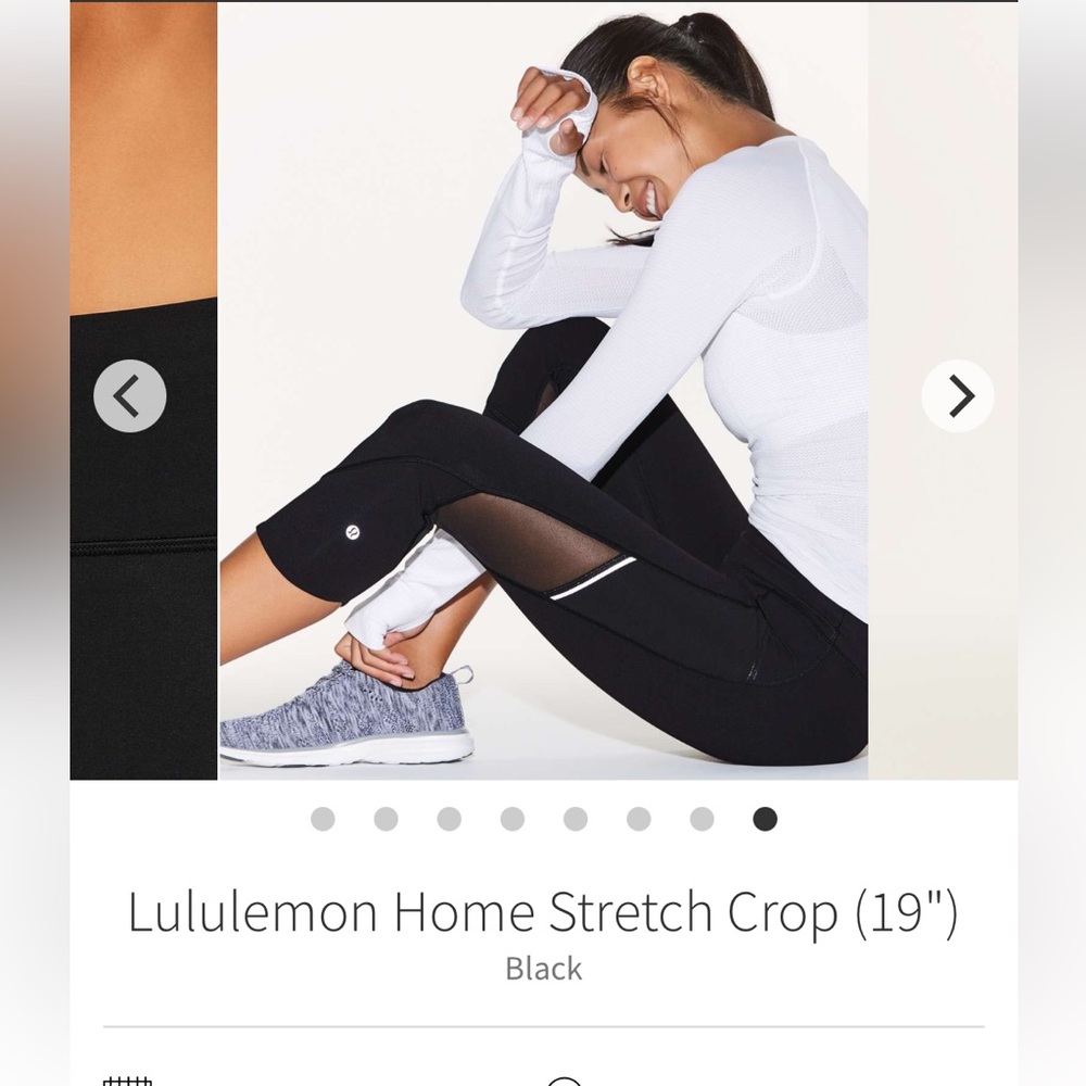 Lululemon black pants in size 6